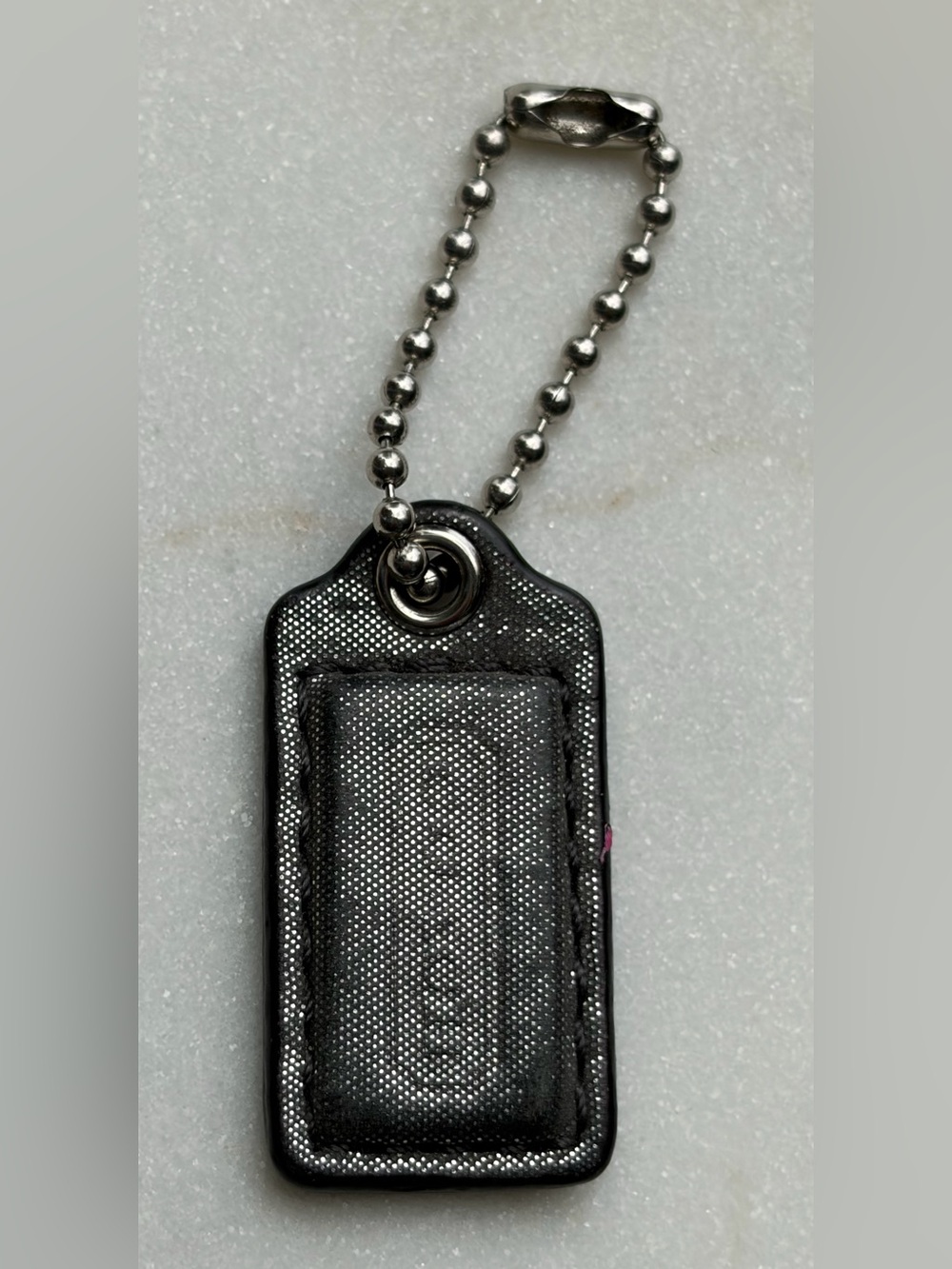Coach Hangtag Grey Silver Nickel Replacement